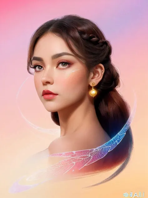 Character Design Sheet of minimalism style portrait,(red lunar dragon adorned woman + south Africa,skin color dark brown), Oval Face, Downturned Eyes, [eye color blue], Nose with an Alluring Hook Shape, thin lips, prominent cheeks, square chin, Peach Blonde, twist braid,  underwater , ((ultra realistic, extremely fine details, natural skin texture)), extremely detailed eyes lips nose , alluring captivating piercing eyes, ombre gradient background dragonfly silhouette refract_deflect_diffract ball, silhouette landscape, vibrant colors, hight quality, elements of Sinosphere culture, (masterpiece,best quality,niji style), dreamy watercolor ink splashes, expressionism, Contemporary,UnSea, character reference sheet, character turn around, <lora:UnderSea-10:1>