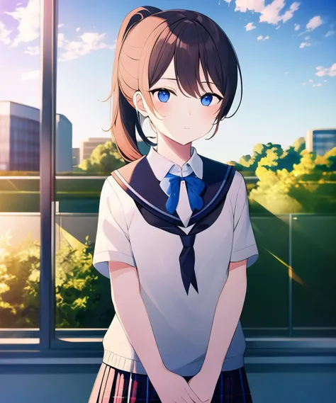 (high quality, high resolution:1.3), 4k, masterpiece,
BREAK
1girl, school uniform, ponytail, standing, <lora:Achiki-000015:0.75>, <lora:NoiseOffset_v2:1.0><lora:NoiseOffset_v2:1.0>