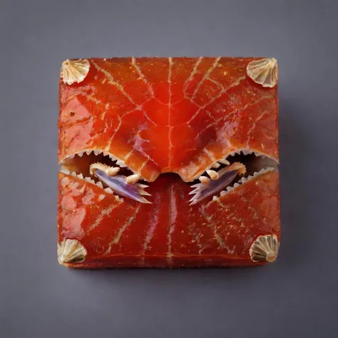 a photo of a square-shaped crab, chunks, <lora:chunks3:0.75>, high resolution, beautiful, highest quality, masterpiece, highly detailed
