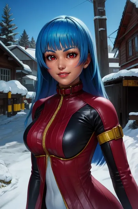 Kula, blue hair, red eyes, bang, long hair,
bodysuit, yellow gloves, smile,
standing, upper body, cold weather, town,
(insanely detailed, beautiful detailed face, masterpiece, best quality), solo,
<lora:Kula:0.8>