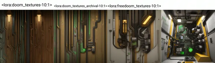 masterpiece, best quality, <lora:doom_textures-10:1> sharp edges, retro shooter, boomer shooter texture BREAK metal, LEDs, conduit, electronics, wall, texture, pcb, printed circuit board, green theme, gold traces