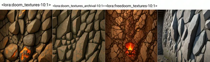 masterpiece, best quality, <lora:doom_textures-10:1> rocks, wall, embedded magma, molten rock