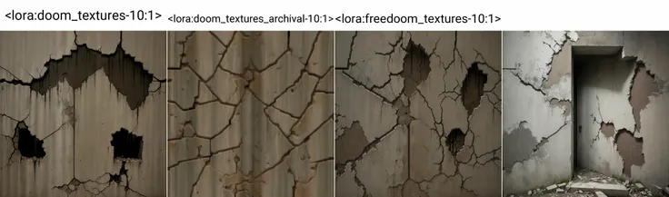 masterpiece, best quality, <lora:doom_textures-10:1> concrete, wall, crack, decay, broken