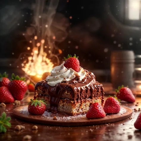 <lora:Noiseoffset_v2:1.2>, <lora:fodm4st3r:0.7>, (high quality masterpiece:1.5), layered chocolate cake slice, (strawberries on top, white marenque pieces), view from the side, photorealistic, high details, intricate, sharp focus, 8K, HD, Full-HD, Ultra-HD, Super-Resolution, Megapixel, subsurface scattering, edge lighting, rim light, rim lighting, best lighting, refreshing, lumen Reflections, screen space reflections, Post Processing, Post-Production, TXAA, De-Noise, shaders