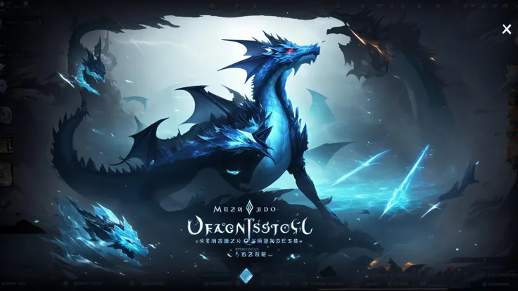 masterpiece,best quality,ultra-detailed,masterpieces,highest quality,(buttons),(text:1.2),dragon,heavy sea ,frozen,official art,comfortable color scheme,reasonable game interaction,beauty and aesthetics,graphic design,game interface interaction,title,content,clear,HD Transparent background,3D rendering 2D,objectification,fantasy,UI1,<lora:UI_20230626233443-000000:1>,
