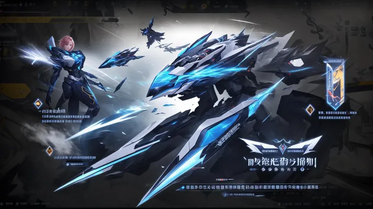 masterpiece,best quality,ultra-detailed,masterpieces,highest quality,(buttons),(text:1.2),1 girl,Mecha,Future Technology,official art,comfortable color scheme,reasonable game interaction,beauty and aesthetics,graphic design,game interface interaction,title,content,clear,HD Transparent background,3D rendering 2D,objectification,fantasy,UI1,<lora:UI_20230626233443-000000:1>,