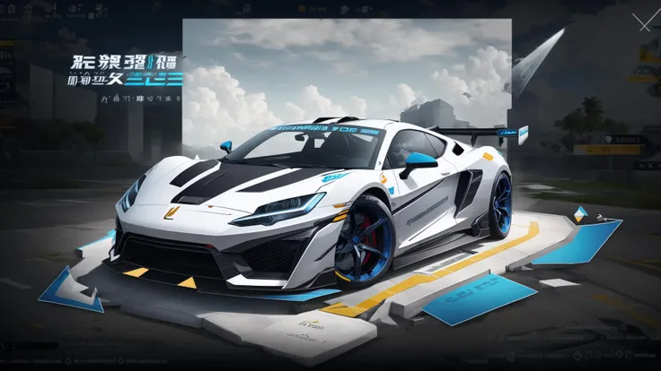 masterpiece,best quality,ultra-detailed,masterpieces,highest quality,(buttons),(text:1.2),Sports car,Future Technology,official art,comfortable color scheme,reasonable game interaction,beauty and aesthetics,graphic design,game interface interaction,title,content,clear,HD Transparent background,3D rendering 2D,objectification,fantasy,UI1,<lora:UI_20230626233443-000000:1>,