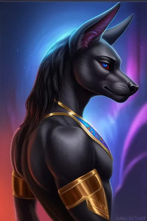 (Photoshopped Photo:1.3) of (Realistic:1.3) furry anubis the jackal,inlaid with gold, egyptian mythology, full body, stellaris,(by Artist Akineza:1.1),(by Artist Marsonaut:1.25),(by Artist HimeraGoldTail:1.2),Highly Detailed,(Cyberpunk Art:0.95),(Dark Wave Art:1.3),(Magical Realism:1.05),(portrait:1.3),(anatomical correct),(Masculine:1.4),attractive,handsome,calendar pose,perfectly detailed eyes,studio lighting,thematic background