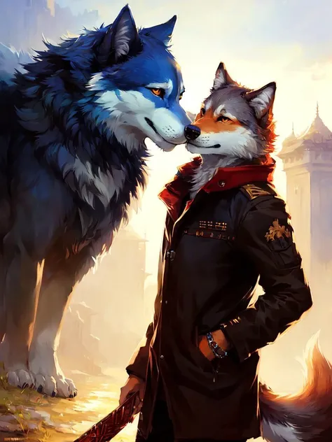 masterpiece, best quality, wolf male, handsome face, glowing, masterpiece, best quality, artist hioshiru, digital sketch, fur details, 2d, vibrant, gloomy, dynamic light, artist hioshiru, photorealistic, anthro, fluffy tail, by fluff-kevlar, by personalami, by f-r95, by tom fischbach, by discreet_user, by ruaidri, by nelly63, by iskra, by honovy, by hioshiru, by wolflady, by mykegreywolf, by foxovh, by ross tran, by michael & inessa garmash, by pino daeni, by kiguri, by alena aenami, by nuzzo, by falvie, by ruan jia