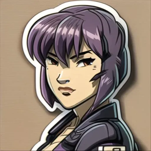 masterpiece, best quality, detailed, soft dim lighting, <lora:add_detail:1.0> add_detail,
<lora:cute cartoon sticker of:1.2> (cute cartoon sticker of kusanagi_motoko:1.2), <lora:colorful:1> colorful, <lora:kusanagi_motoko:0.7>