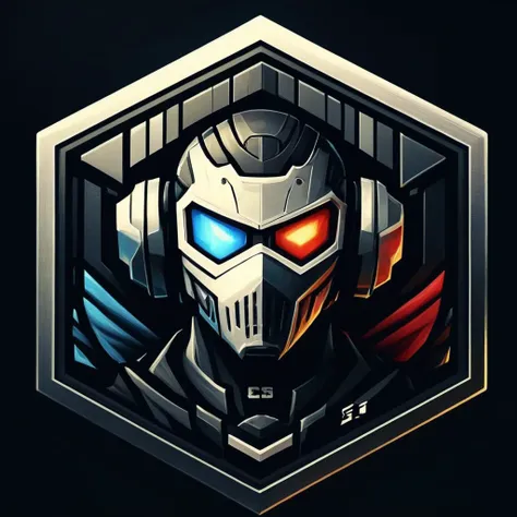 Badgetype,solo badge,counter strike2 type badge,solo,looking at viewer,blue eyes,1boy,male focus,no humans,mask,glowing,black background,portrait,straight-on,tokusatsu
<lora:BadgeXL:0.8>