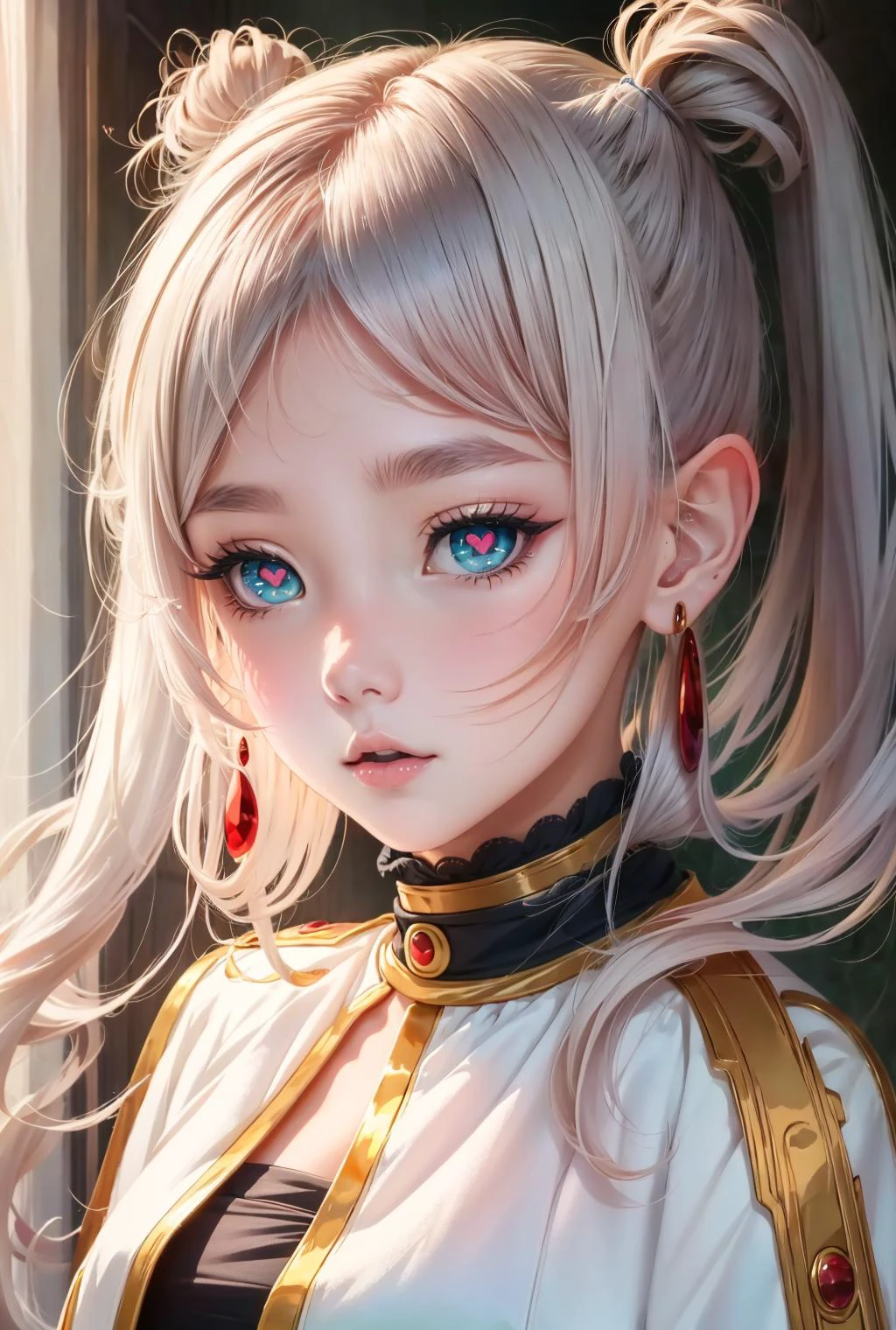 torogao,heart-shaped pupils,<lora:ÐÑÑажение лиÑа ÑдоволÑÑÑвие и глаза зÑаÑки в ÑоÑме ÑеÑдÑа(torogao,heart-shaped pupils):1>, <lora:ФÑиÑен пÑовожаÑÑÐ°Ñ Ð² поÑледний пÑÑÑ(aafrie,long hair, white hair,twintails, pointy ears,earrings, thick eyebrows,(Ñм одеждÑ):0.7>,aafrie, long hair, white hair, 2twintails, pointy ears, earrings, thick eyebrows, white capelet, striped shirt, long sleeves, belt, white skirt, black pantyhose,sea ââgreen eyes, anime style, anime colors,detailed anime,animeHD, anime eyes, bigger eyes, high quality anime, large anime pupils, 1girl (in full growth), best quality, masterpiece, ultra-detailed, high quality,perfect anatomy, (perfect full body), (detailed full body), good eyes, perfect face, pretty face,(beautiful and aesthetic:1.2),beautiful eyes, anime eyes, detailed eyes,Exquisite visuals, high-definition