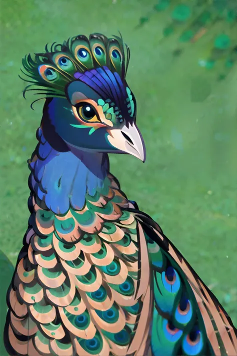 <lora:gentlecatstyle:0.6>, style by gentlecat, peacock || masterpiece, perfect quality, sharp focus, shallow depth of field, 8k