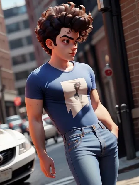 <lora:STYLE 3DMM_V7:0.8> 3DMM, wearing jeans and a tshirt, <lora:Billy Joel:0.9> billyp14n0m4n, 1boy, male focus, big hair