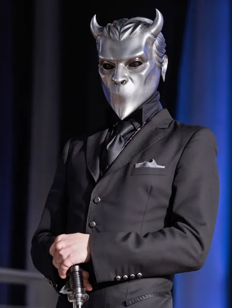 thin man in action, chrome-plated devil mask, black strict suit, complex background
<lora:NamelessGhoul:0.6> NamelessGhoul