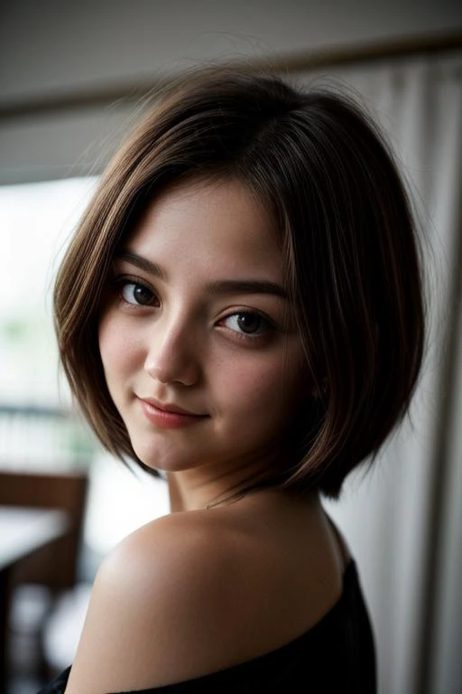 (a happy 23 years old woman (miiimooon-250:1.00)) (with extremely detailed skin and round eyes with extremely detailed pupils and irises, natural dark golden blonde hair) a woman in a black outfit posing for a picture, by Yang J, gothic art, 2b nier automata, epic full color illustration, romanticism art style, valentina remenar, trending on artstration, girl with short white hair, sakimichan frank franzzeta, black rococo, style anime <lora:more_details:0.45> <lora:difConsistency_detail:0.25> <lora:speedy1p5:1>