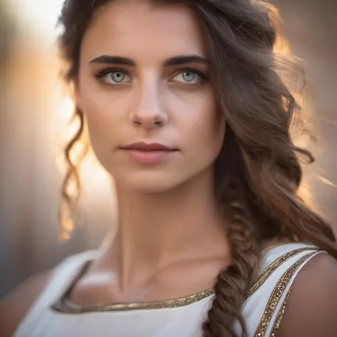 <lora:svenjajung_xl_lora-000054:1> A half body Portrait of a beautiful 26 year old woman, focus on eyes, sexy stare, dress as a roman goddess, eye level, hi detail, sharp focus, perfect lighting, awesome, dslr, 4k high quality. extra detail, extra sharp, magical, perfect moment, natural skin, pores