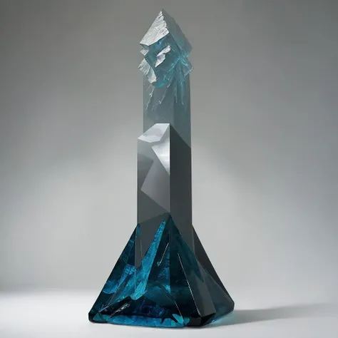 <lora:glassart1rep2:1> glasssculpture monolith