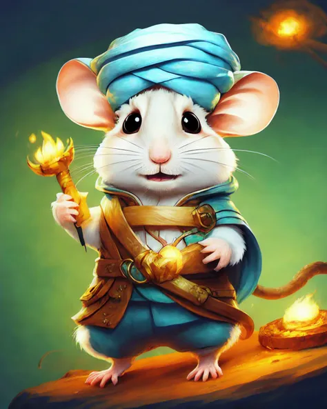 Cute hamster ridley as sorcerer with a turban in the style of HridleyXL  <lora:wearableSeries_turbantV1:0.6> man, male, woman, female, turbant,