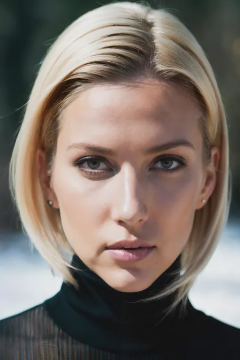 A stunning intricate full color portrait of mmd, wearing a black turtleneck, blonde hair, epic character composition, by ilya kuvshinov, alessio albi, nina masic, sharp focus, natural lighting, subsurface scattering, f2, 35mm <lyco:MiriamMcDonald-RealVision-V1.0:1.0>