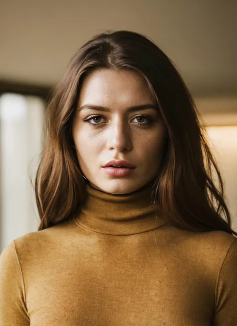 A stunning intricate full color portrait of (sks woman:1), wearing a black turtleneck, epic character composition, by ilya kuvshinov, alessio albi, nina masic, sharp focus, natural lighting, subsurface scattering, f2, 35mm, film grain, <lora:locon_paigejennings_v1_from_v1_64_32:1.25>