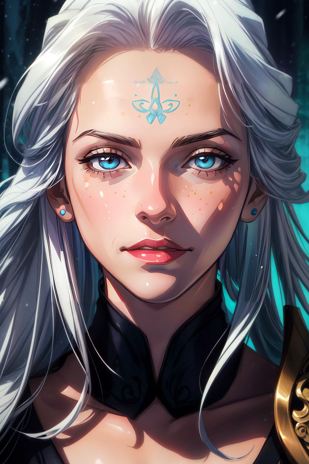 (masterpiece, best quality), intricate details, ((realistic)), (hyperrealism:1.2), (fractal art:1.2),
1girl, <lora:Winterblessed_Diana:0.8> winterblessed diana, dress, pauldrons, long hair, white hair, forehead mark,
(perfect face:1.3), extreme detailed eyes, colorful, highest detailed,
vibrant colors, high contrast,
<lora:add_detail:1>, (8K UHD:1.2), (photorealistic:1.2),
<lora:witcher_offset:0.8>