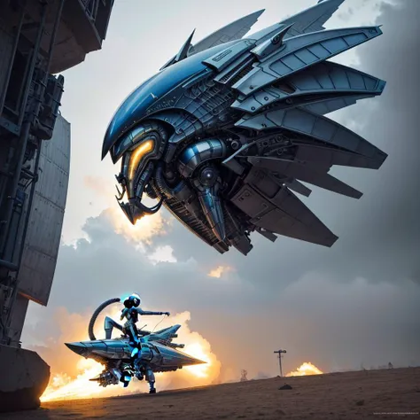 russian, 1girl <lora:biomechanicalsHRGiger_v2:1.3> Alien,Predator,((spaceship):1.1) <lora:aMechaMusumeA_arc:1.1> , helmet open, ((mechanical_wings:1.1) thrusters:1)