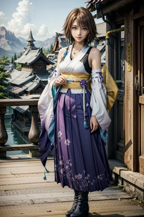 (masterpiece, best quality:1.3)
<lora:epi_noiseoffset2:1> <lora:add_detail:0.7> <lora:YunaFF10:0.8>
YunaFF10, 1girl, solo, looking at viewer, smile, short hair, blue eyes, skirt, brown hair, hair ornament, jewelry, underwear, green eyes, standing, full body, boots, detached sleeves, japanese clothes, bra, heterochromia, hakama, hakama skirt, blue hakama, purple hakama, yuna (ff10)