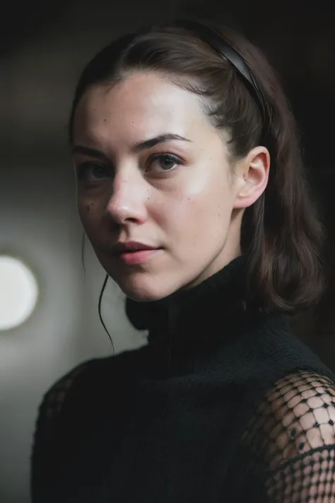 A stunning intricate full color portrait of lisaHannigan1, wearing a black turtleneck, epic character composition, by ilya kuvshinov, alessio albi, nina masic, sharp focus, natural lighting, subsurface scattering, f2, 35mm