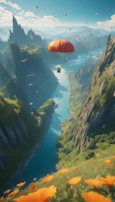 Flying though a paradox, cinematic scene, scenery, detailed background, masterpiece, best quality, high quality, highres, absurdres, very detailed, high resolution, sharp, sharp image, 8k, multicolored, colorful, vivid, award winning, stunning, amazing <lora:mmd_xl_v2:1>