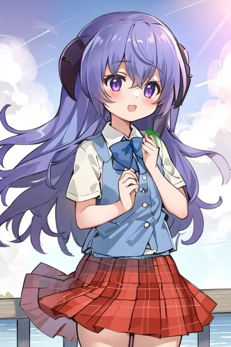 masterpiece, best quality, ultra detail,(1girl), <lora:Hanyuu:1>,plaid skirt,school_unifrom
