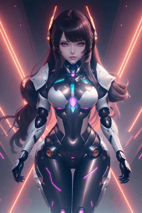 a performance portrait of a pliant [goddess|babe] , (edgMechagirl, a woman in a mecha outfit,futuristic armor,wearing edgMechaGirl cyber_armor :1.2), <lora:edgMechagirl:0.5>,  perfect face, pretty face, coral eyes, titian hair, long hair, flat chest, lush detail, absurdres,