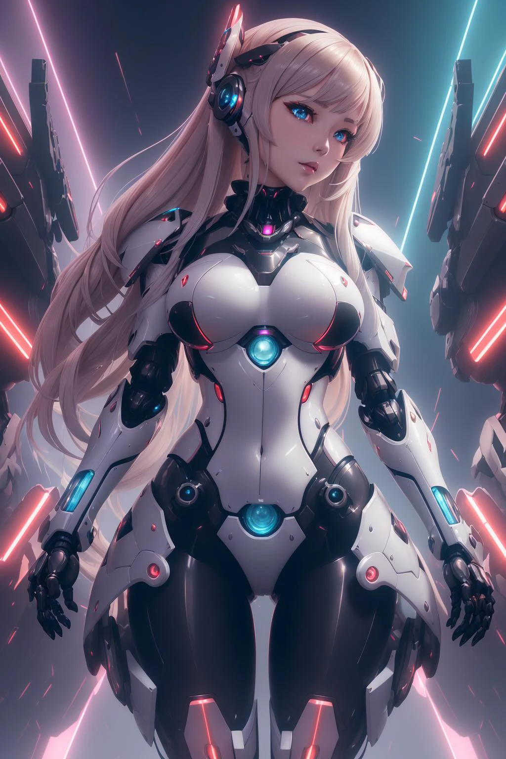a action portrait of a gangling [temptress|babe] , (edgMechagirl, a woman in a mecha outfit,futuristic armor,wearing edgMechaGirl cyber_armor :1.2), <lora:edgMechagirl:0.5>,  perfect face, pretty face, aquamarine eyes, ash blonde hair, long hair, medium breasts, lush detail, absurdres,