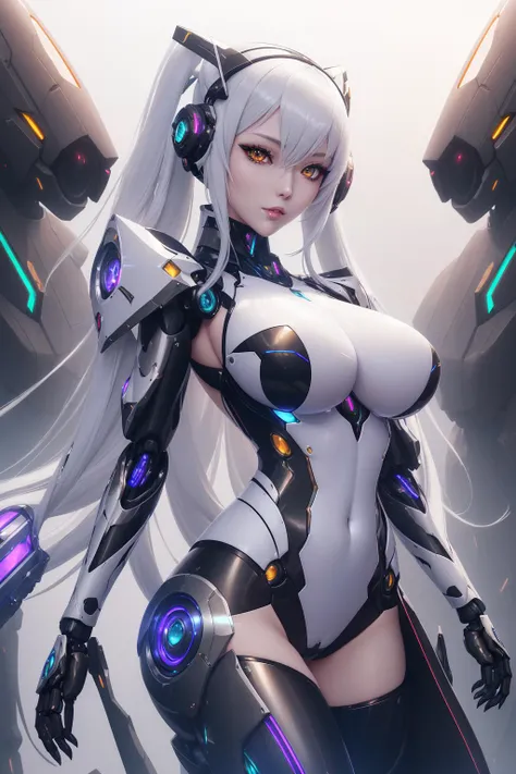 a  portrait of a slender [babe|siren] , (edgMechagirl, a woman in a mecha outfit,futuristic armor,wearing edgMechaGirl cyber_armor :1.2), <lora:edgMechagirl:0.5>,  perfect face, pretty face, amber eyes, white hair, long hair, huge breasts, lush detail, absurdres,
