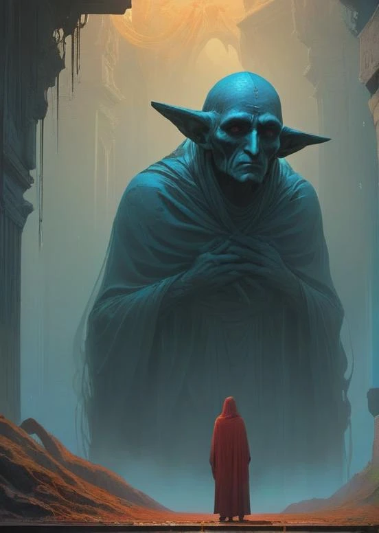 omen by ZdzisÅaw BeksiÅski, gustave doré, concept art intricately detailed, dark fantastic, realistic"", unreal engine, greg rutkowski, loish, rhads, beeple, makoto shinkai and lois van baarle, ilya kuvshinov, rossdraws, tom bagshaw, alphonse mucha, global illumination, detailed and intricate environment