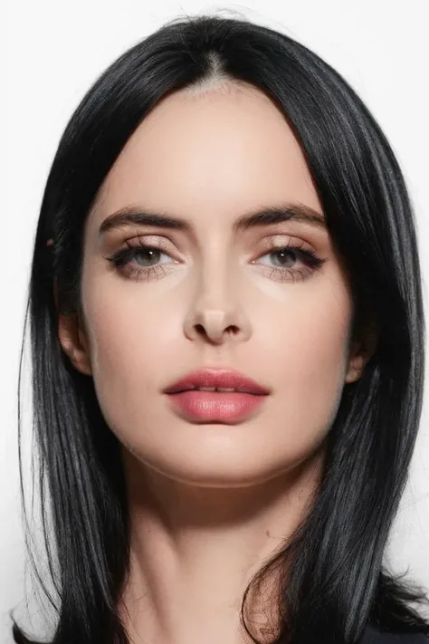 1girl, solo, portrait shot, face, simple white background, female focus, photorealistic, soft colors, masterpiece, high quality, (high detailed skin:1.1)
<lora:krysten_ritter_lora_v01:1> ritter81