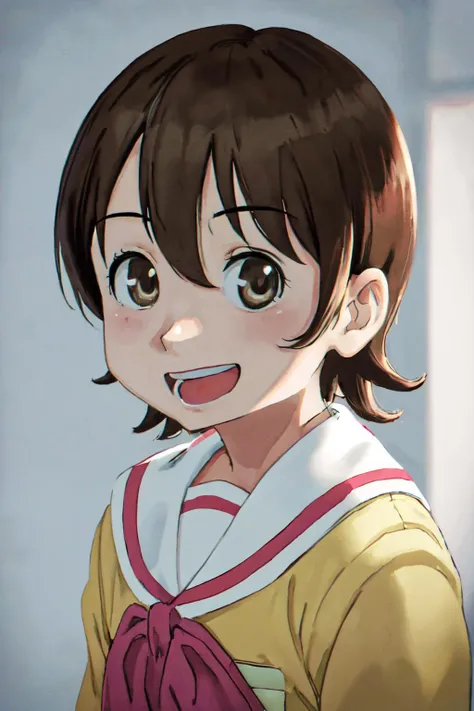 <lora:aioiyuuko:1>aioi yuuko,tokisadame school uniform, open mouth,white sailor collar,serafuku,
(best quality, masterpiece, RAW photo,ultra-detailed:1.2), <lyco:GoodHands-beta2:1.0>,1girl,solo,looking at viewer,smile