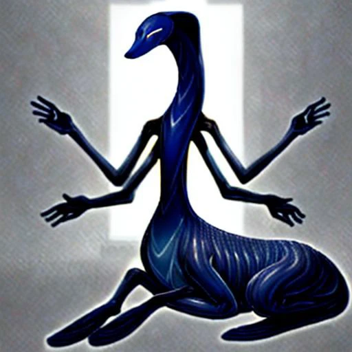 1_creature, wavy_body, flat_body, pointed_face, flat_head, tail, inhuman, androgynous, no_wings, no_paws, no_shell, no_human_traits, raised_arms, ((extra_arms, 4_arms, 4_hands)), 2_left_arms, 2_right_arms, 4_legs, symmetrical_limbs, 8_limbs, 3_fingers, no_thumbs, 3_toes, frog_toes, 2_eyes, small_eyes, no_mouth, no_hooves, no_paws, 4_arms, (cobra_hood, flesh_hood, hood_connected_to_forehead), ((gills_on_neck)), vertical_nostrils_down_face, visible_face, shaded_eyes, (no_mouth, mouthless, wide_neck, flat_neck, no_nose), 4_arms_visible, smooth_skin, (snake_body, worm_body, slender_body, long_body, slender_taur_body, slender_lower_body, slender_abdomen, tapered_face, pointed_face) thick_tail, tapered_tail, (quadrapedal), purple_skin, pale_underbelly
swamp_background
((high_quality_image, masterpiece_quality, ultra_detailed, highly_detailed_image, highly_detailed_arms, highly_detailed_gills, highly_detailed_face, highly_detailed_hands, good_anatomy, clean_lines, good_lighting, high_contrast, hires))((sfw, rating: safe))