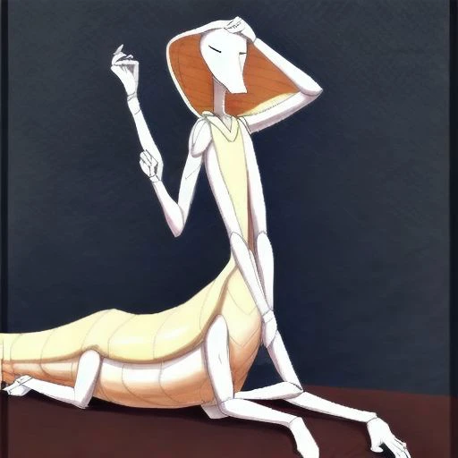 1_creature, 3/4_view, wavy_body, flat_body, flat_head, tail, inhuman, 4_arms, androgynous, no_wings, no_paws, 4arm, no_shell, no_human_traits, raised_arms, (((4_arms))), 8_limbs, 3_fingers, no_thumbs, 3_toes, frog_toes, 2_eyes, small_eyes, no_mouth, no_hooves, 4_arms, (cobra_hood, flesh_hood, hood_fades_into_forehead), gills_on_neck, (vertical_slits_down_face) visible_face, shaded_eyes, (no_mouth, mouthless, wide_neck, flat_neck, no_nose), 4_arms_visible, smooth_skin, (worm_body, snake_body, slender_body, long_body, slender_taur_body, slender_lower_body, slender_abdomen, tapered_face, pointed_face) thick_tail, tapered_tail, symmetrical_arms, symmetrical_legs, (quadrapedal), gray_skin, pale_underbelly ((high_quality_image, ultra_detailed, highly_detailed_image, highly_detailed_face, clear_lines, high_contrast, hires))((sfw, rating: safe))