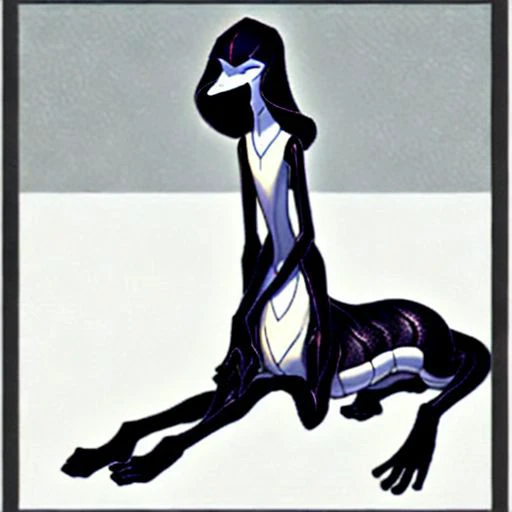 1_creature, wavy_body, flat_body, pointed_face, flat_head, tail, inhuman, androgynous, no_wings, no_paws, no_shell, no_human_traits, raised_arms, ((extra_arms, 4_arms, 4_hands)), 2_left_arms, 2_right_arms, 4_legs, symmetrical_limbs, 8_limbs, 3_fingers, no_thumbs, 3_toes, frog_toes, 2_eyes, small_eyes, no_mouth, no_hooves, no_paws, 4_arms, (cobra_hood, flesh_hood, hood_connected_to_forehead), ((gills_on_neck)), vertical_nostrils_down_face, visible_face, shaded_eyes, (no_mouth, mouthless, wide_neck, flat_neck, no_nose), 4_arms_visible, smooth_skin, (snake_body, worm_body, slender_body, long_body, slender_taur_body, slender_lower_body, slender_abdomen, tapered_face, pointed_face) thick_tail, tapered_tail, (quadrapedal), purple_skin, pale_underbelly
swamp_background
((high_quality_image, masterpiece_quality, ultra_detailed, highly_detailed_image, highly_detailed_arms, highly_detailed_gills, highly_detailed_face, highly_detailed_hands, good_anatomy, clean_lines, good_lighting, high_contrast, hires))((sfw, rating: safe))