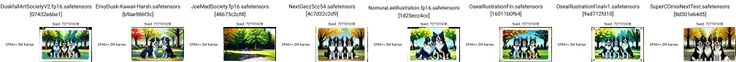 border collie, no humans, dog, happy, summer time, park setting, maple tree, friendly environment, PolaroidFilter