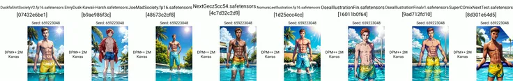 shirtless transgender man wearing swimming trunks and standing in the summer california sun