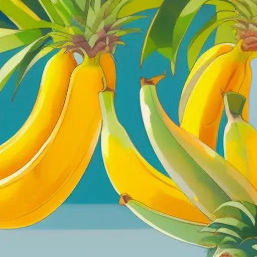illustration style kurzgesagtish, big long yellow single ((banana fruit in the center)) on the (round) plate
