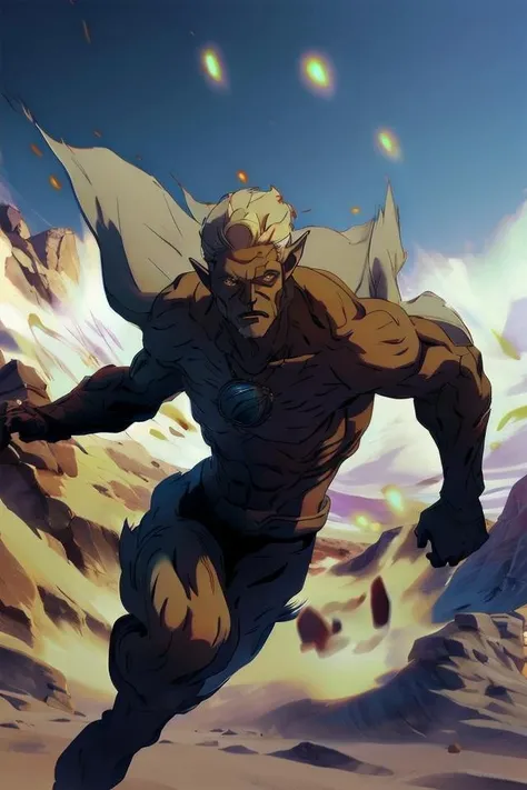 witcher, Disney, masterpiece, expressive eyes, perfect face, 
1boy, handsome man, air elemental, floating hair, glowing eyes, long hair, eyes open, male focus, manly, pointy elf ears, white hair, nude, stripped naked,
cowboy shot, dynamic pose, flying,
detailed background, fantasy desert, magic, scattered boulders, blowing wind,
 <lora:RPGAirElemental:0.8>, <lora:witcher_offset:1>
