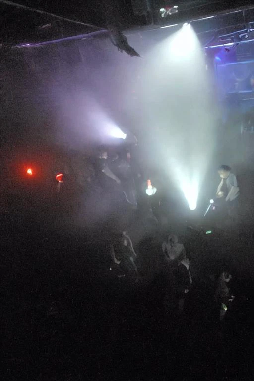 GothClub2K a a sexy goth girl in the club in action, fog, dark