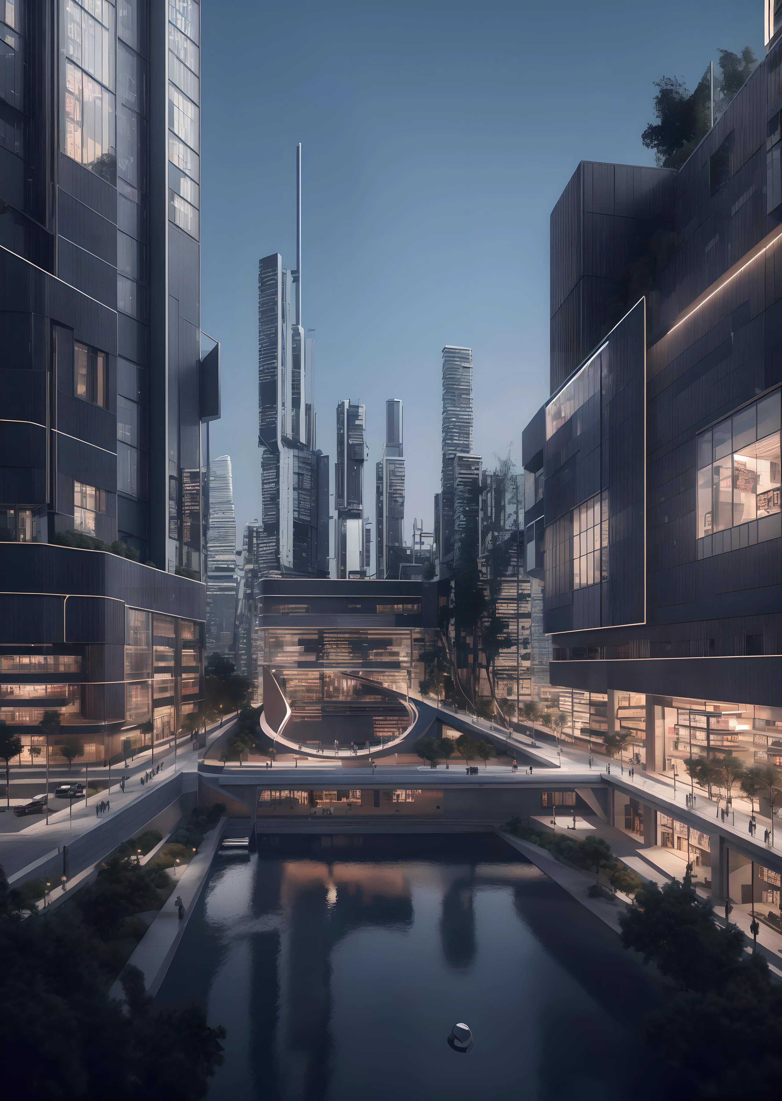 Architecture,cyberpunk,Ancient Chinese architecture,Modern commercial street,Night scene,Neon light,Light band,Milky way,High reflection,Glass,Prosperous,lantern,Chinese eaves,Mortise and tenon structure,<lora:æ°ç§å¹»Neo Sci-Fi_v1.0:0.8>,, masterpiece,best quality,highly detailed,Amazing,finely detail,extremely detailed CG unity 8k wallpaper,score:>=60,, incredibly absurdres,wallpaper,realistic,real,photo,landscape,foreshortening,