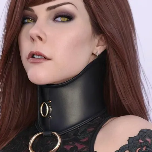high detail raw photo masterpiece, best quality, detailed, j scott campbell, artgerm, loish, haltertop, sexy demon woman wearing a posturecollar, full body, detailed face, flawless face, perfect eyes, highly detailed, 4 k, hdr, smooth, sharp focus, high resolution, award - winning photo, <lora:PostureCollar_v3:1>