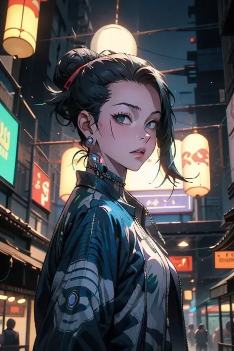 cyberpunk,Wires, electronic patterns, chips,neon lights,brain-computer interface,electronic circuits,circuit board