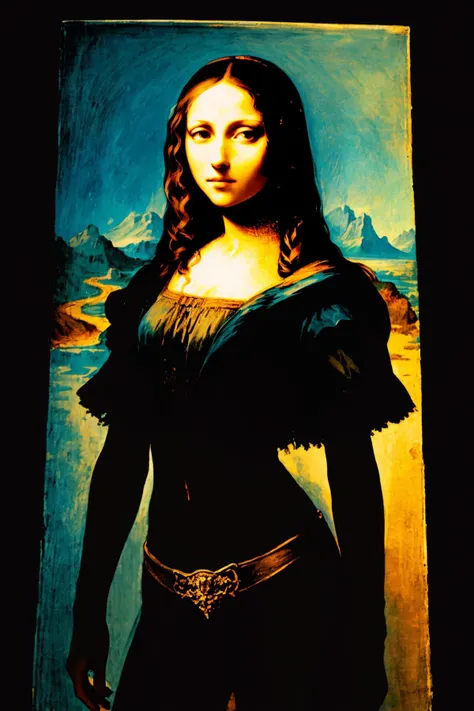 (mona lisa:1), fantasy, magical, thin, slender, (fit body:1.1), hetero, sexy, (mystical tattoos), (narrow waist), navel,
BREAK, 
<lora:epi_noiseoffset2:1>, [real skin texture] , (fantasy art)
BREAK,
intricate detail, extremely detailed, life-like, neon glow, realistic lighting, extremely high resolution <lora:weight_slider_v2:-0.2> triadic colors, high contrast
BREAK,
by Leonardo, by Michaelangeolo, by Greg Rutkowski, by master artist, (volumetric lighting), (dynamic lighiting), godrays, Rembrandt lighting, real shadows, intricate detail, photorealistic, photograph, photo, dlsr, Fuji Film, extremely high detail