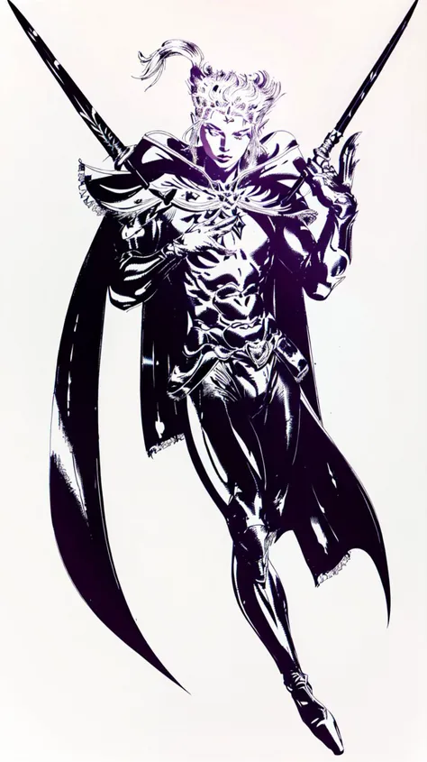 1girl,(((teenager))),(((Solo))),(((detailed eyes))),(((perfect face))),(((perfect hands))),(((nice hands))),(((fflogo))),((white background)),((pink and black gradient)),((short hair, ponytail)),((big chest)),((short)),((armor)),((gauntlets)),((sword)),((cape)),standing,<lora:FF_LoRA:1>,